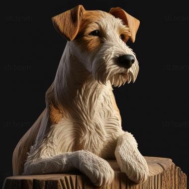 3D model Foxterrier dog (STL)